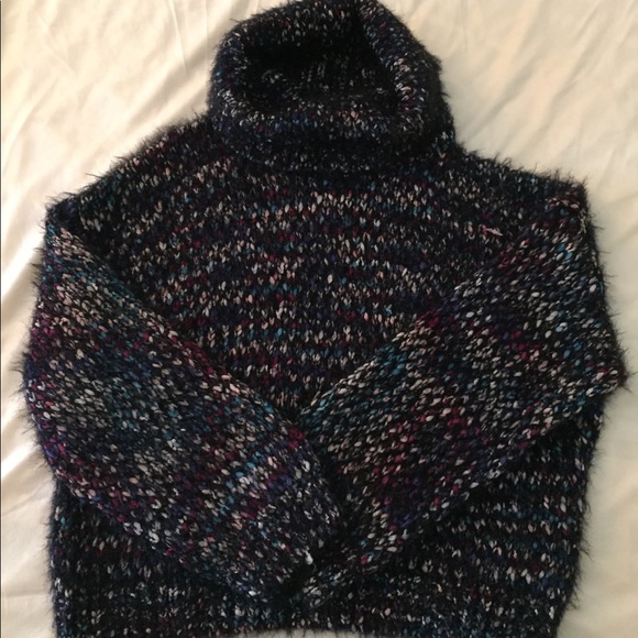 Express Black with Colorful Threads Sweater, Small - Picture 6 of 8